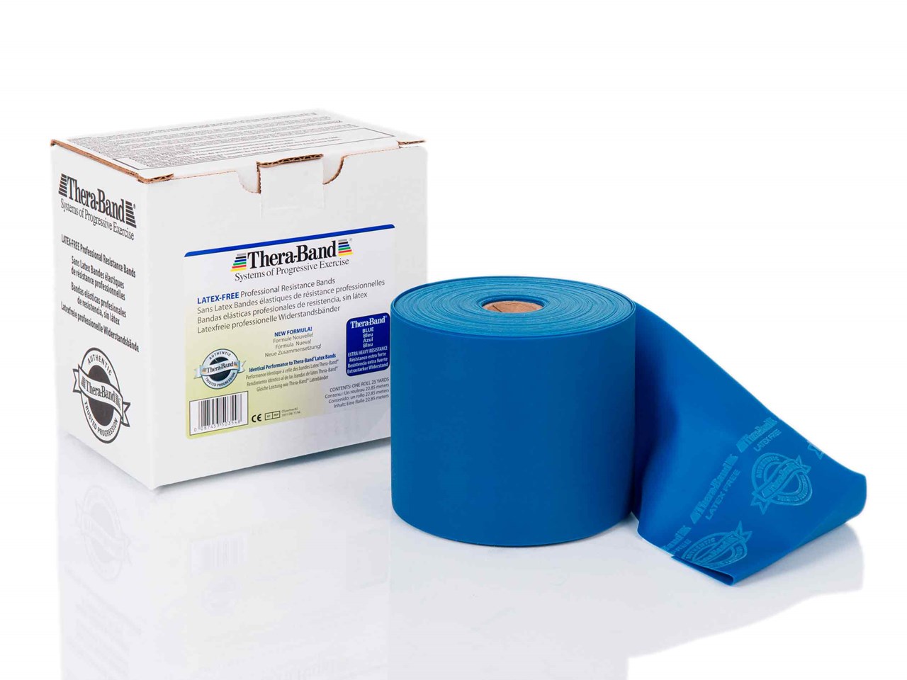 Bild von Thera Band latexfreies Übungsband, blau / extra stark, 22,85 m Rolle