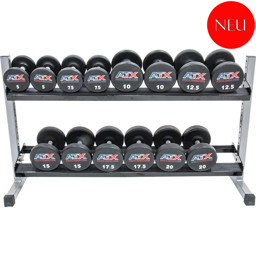 Zeige Details für Kurzhantelablage 2-stufig - in 3 verschiedenen Breiten Bild von Kurzhantelablage 2-stufig - in 3 verschiedenen Breiten