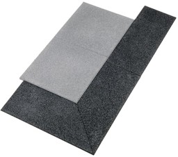 Bild von Gymfloor - Rubber Tile System - Aufgehelemente Rand und Ecken - 20 mm stärke