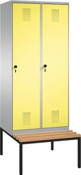 Zeige Details für Garderobenschränke einteilig S 3000 EVOLO mit Sitzbank 2 Fach mit 400 mm breiten Stahltüren Bild von Garderobenschränke einteilig S 3000 EVOLO mit Sitzbank 2 Fach mit 400 mm breiten Stahltüren