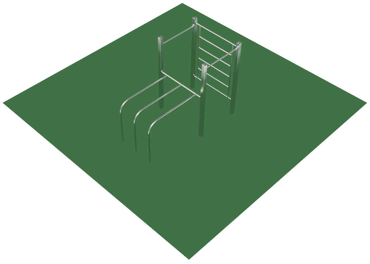 Bild von JK Calisthenics Outdoor-Parks - Kombisystem - Edelstahl