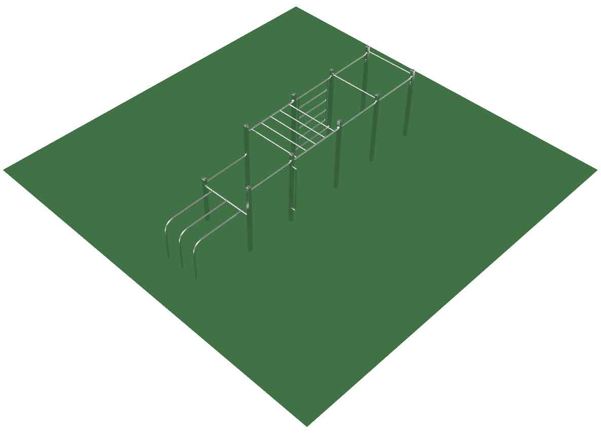 Bild von JK Calisthenics Outdoor-Parks - CB Competition - Edelstahl