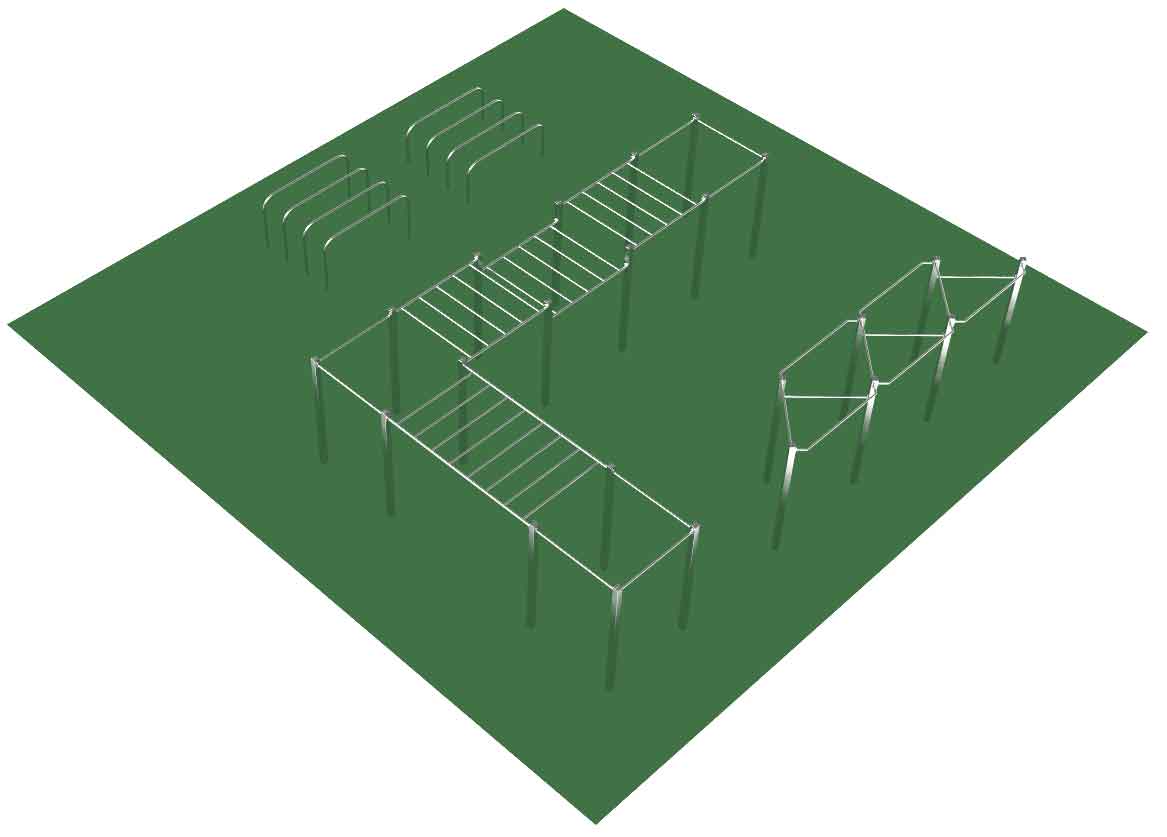 Bild von JK Calisthenics Outdoor-Parks - CB Large - Edelstahl