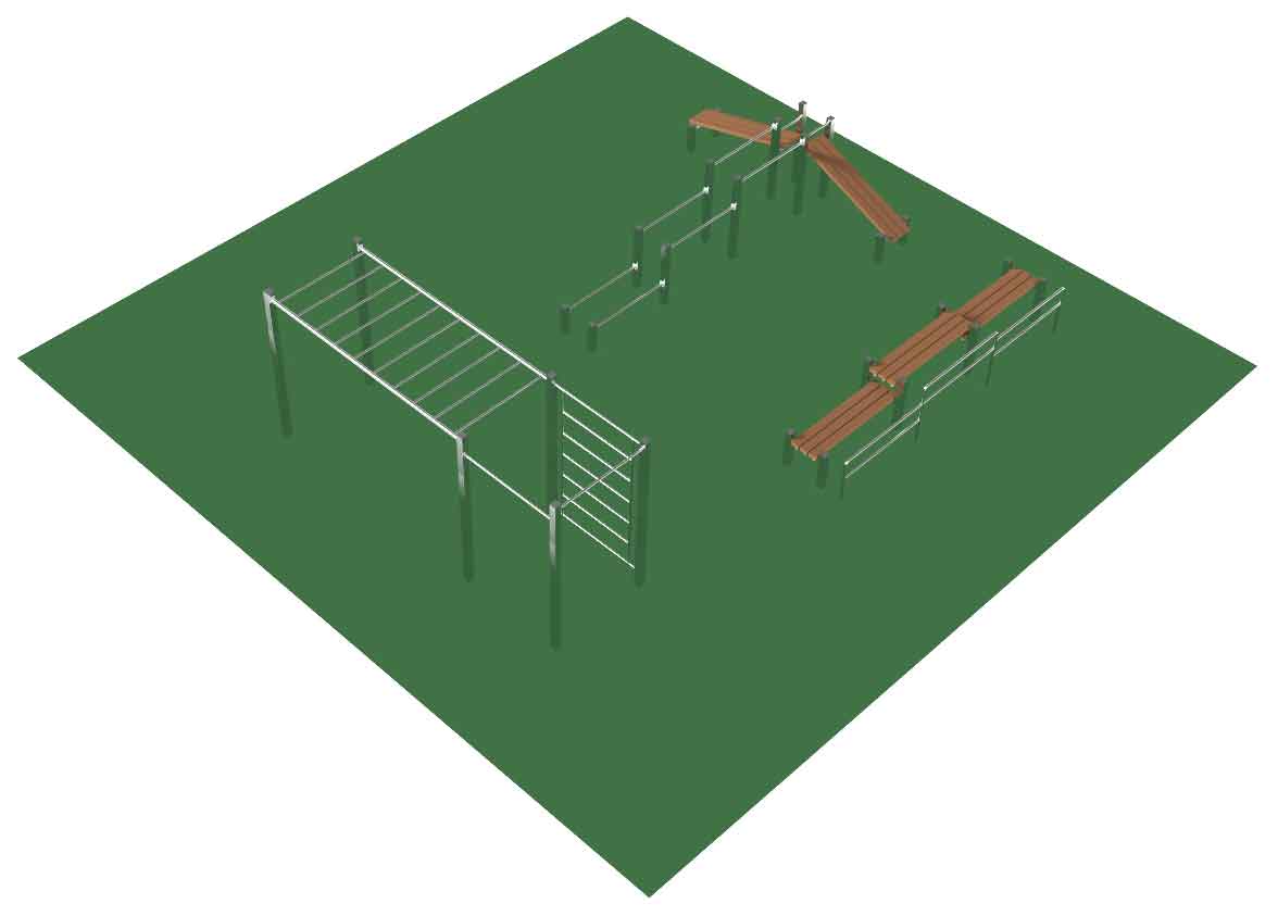 Bild von JK Calisthenics Outdoor-Parks - CB Urban - Edelstahl