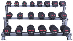 Zeige Details für jordan Dumbbell Rack-Kurzhantelablage 3-stufig, mit Halbschalen Bild von jordan Dumbbell Rack-Kurzhantelablage 3-stufig, mit Halbschalen