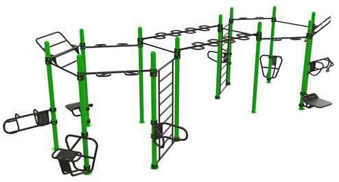 Bild von Outdoor Functional Training Station For Up To 20 Users Double-Hexagon  30-03880