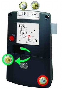 Picture of SAFE-O-MAT® twin-coin Kassierschloss multi-use