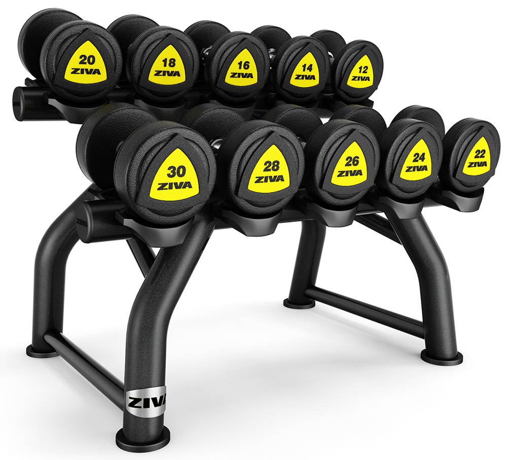 Picture of ZIVA ST2 5 PAIR HORIZONTAL DUMBBELL RACK